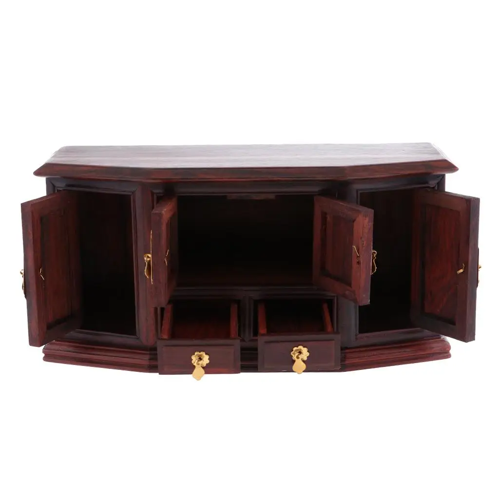 1/6 Scale Wooden Cabinet/TV Table for Dollhouse Kitchen Or Living 