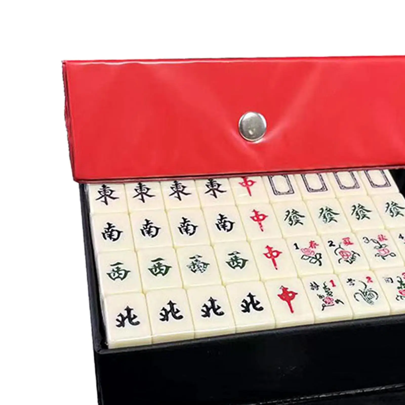 Chinese Mahjong Game Set with Carrying Case Table Game for Chinese Game Play