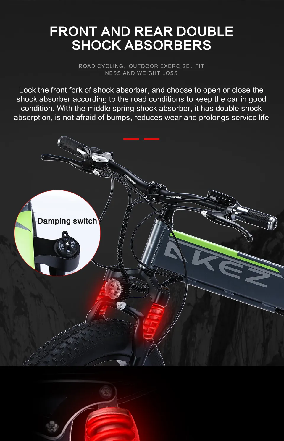 Title 19, Electric Bike with Fat Tire, Mountain Bike, Sno...