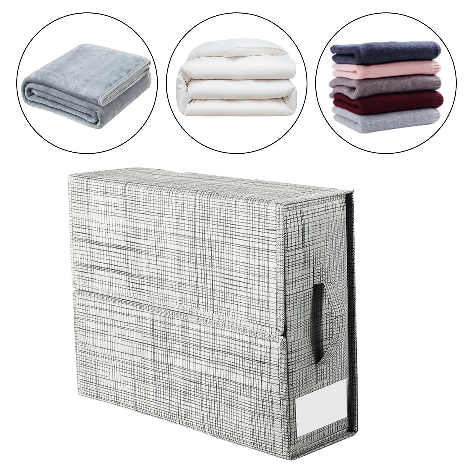 Foldable Bed Sheet Set Organizer for Clothes Queen Or King Sheets Pillow