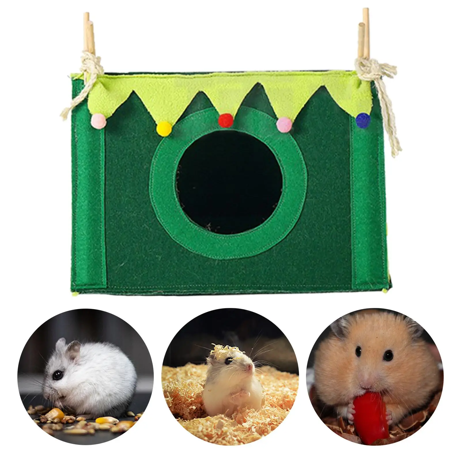 Guinea Pig Hideout Nest Cave Hamster House for Small Animals Rats Squirrel