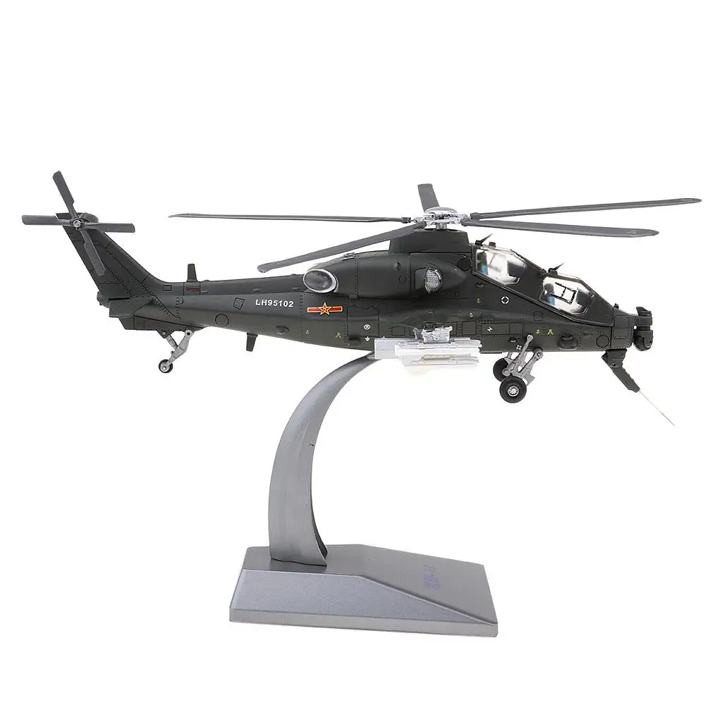  Alloy Straight 10 Armed Helicopter Model   Diecast Plane W/Stand