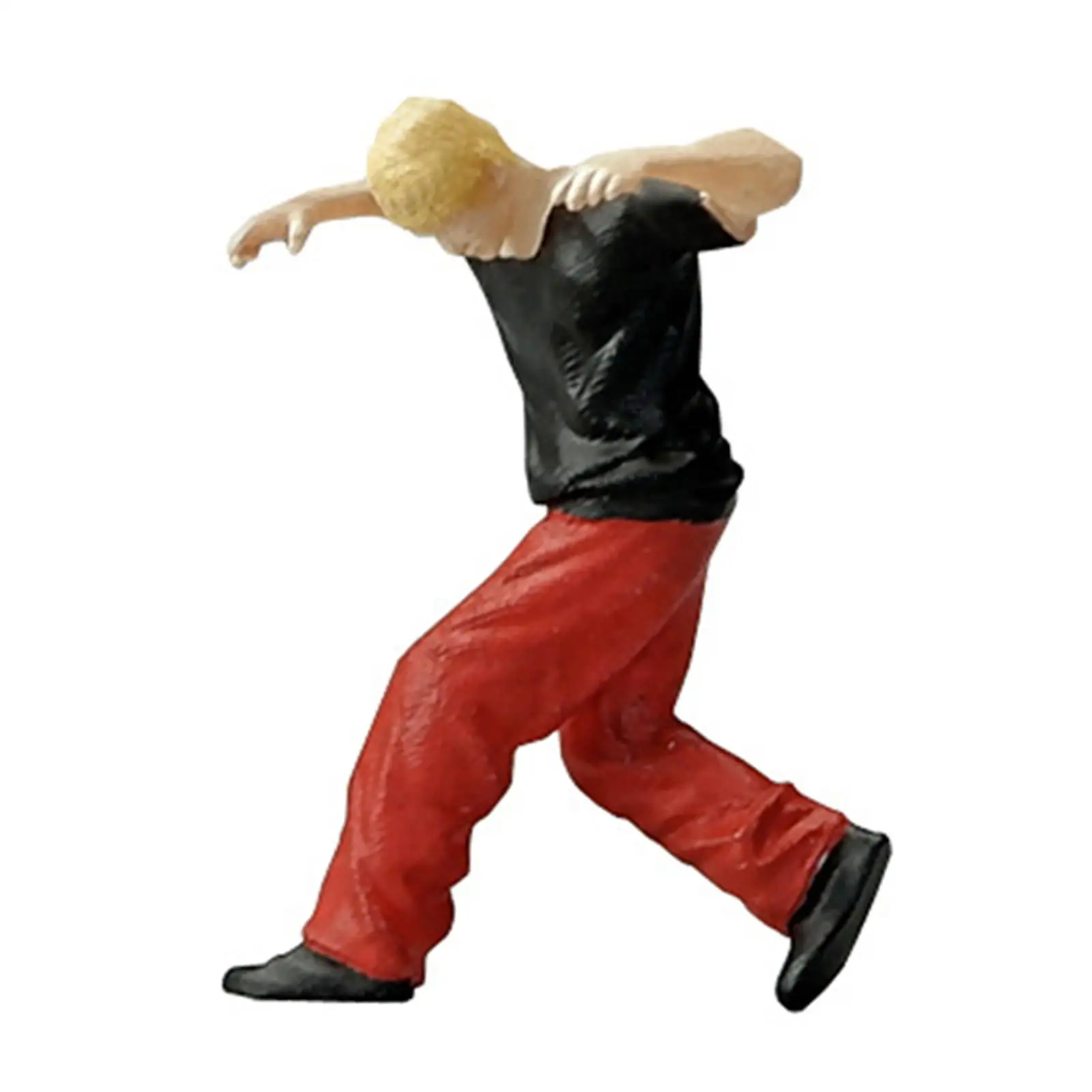 1/64 Scale Figure Street Dancer Movie Character Handpainted for Layout Desktop Ornament Fairy Garden Diorama Scenery S Scale