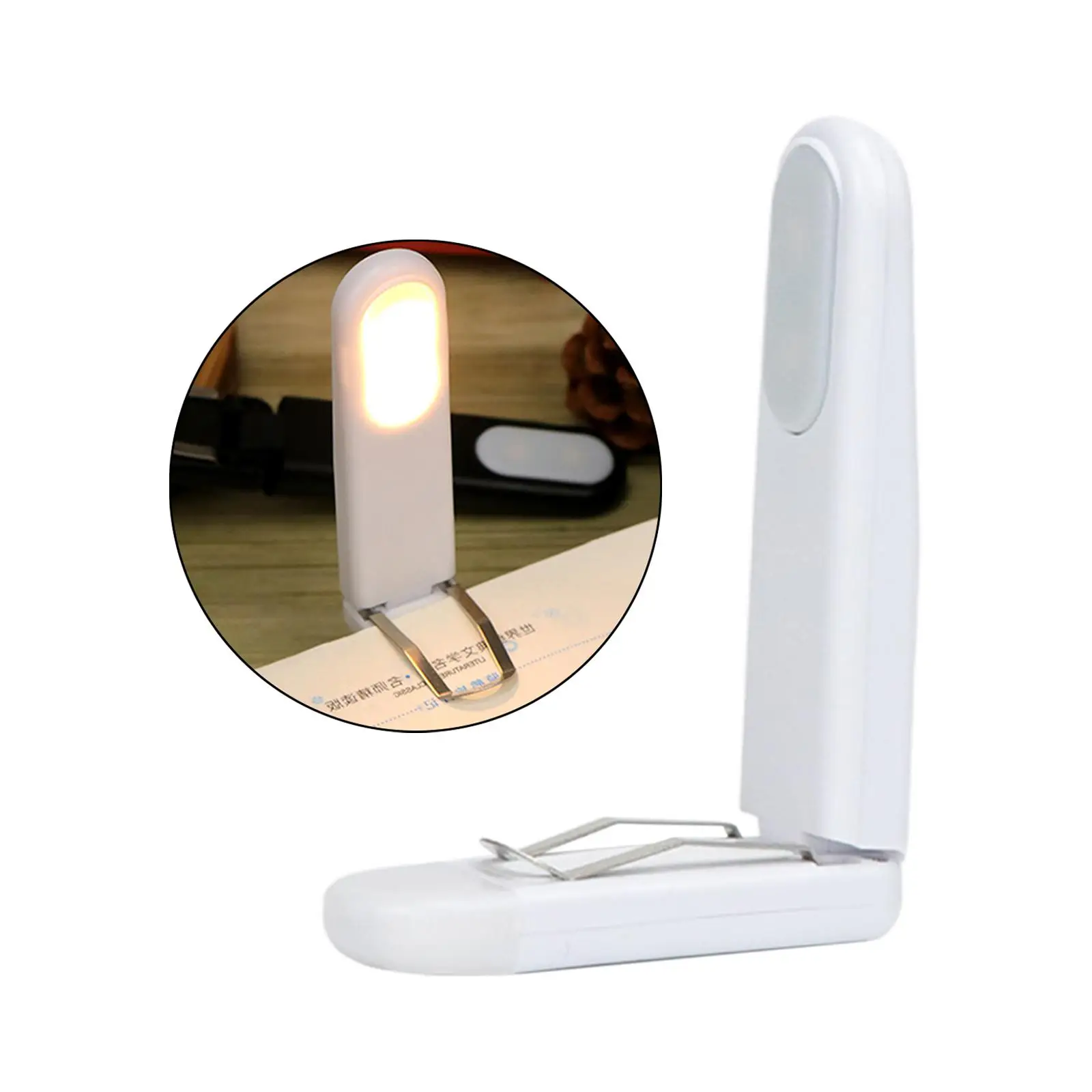 Mini Reading Night Light Rechargeable Eyes Care Adjustable Bookmarks Lamp for Desktop Bedside Travel Bedroom Reader