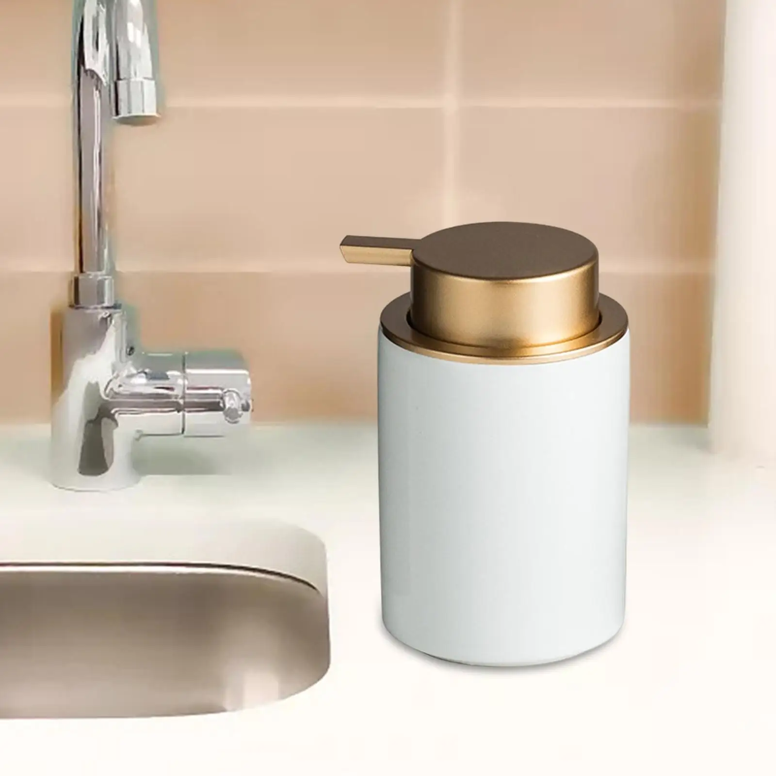 Ceramic Soap Dispenser Empty Pump Bottle Lotion Dispenser for Tabletop Home Shampoo Lotion