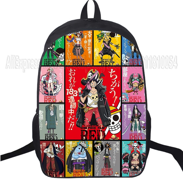 3PC-Anime One Piece Luffy Polyester Breathable School Bag Backpack Student One  Piece Backpack Satchel Bag Pencil Three-piece Set - AliExpress