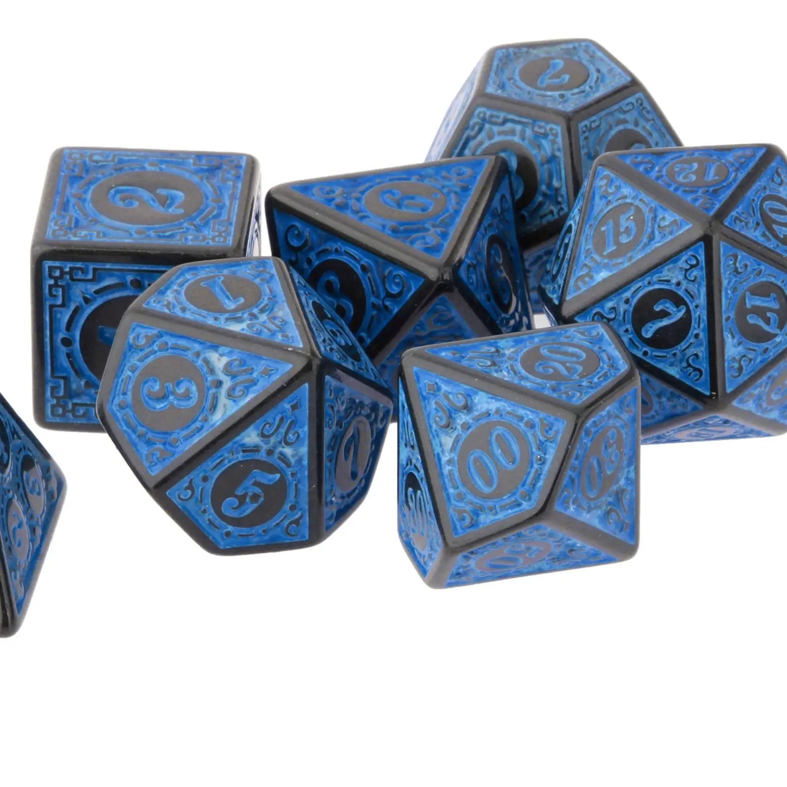 35x Polyhedral  Set with Pouches D for MTG DND Math Teaching Board Game
