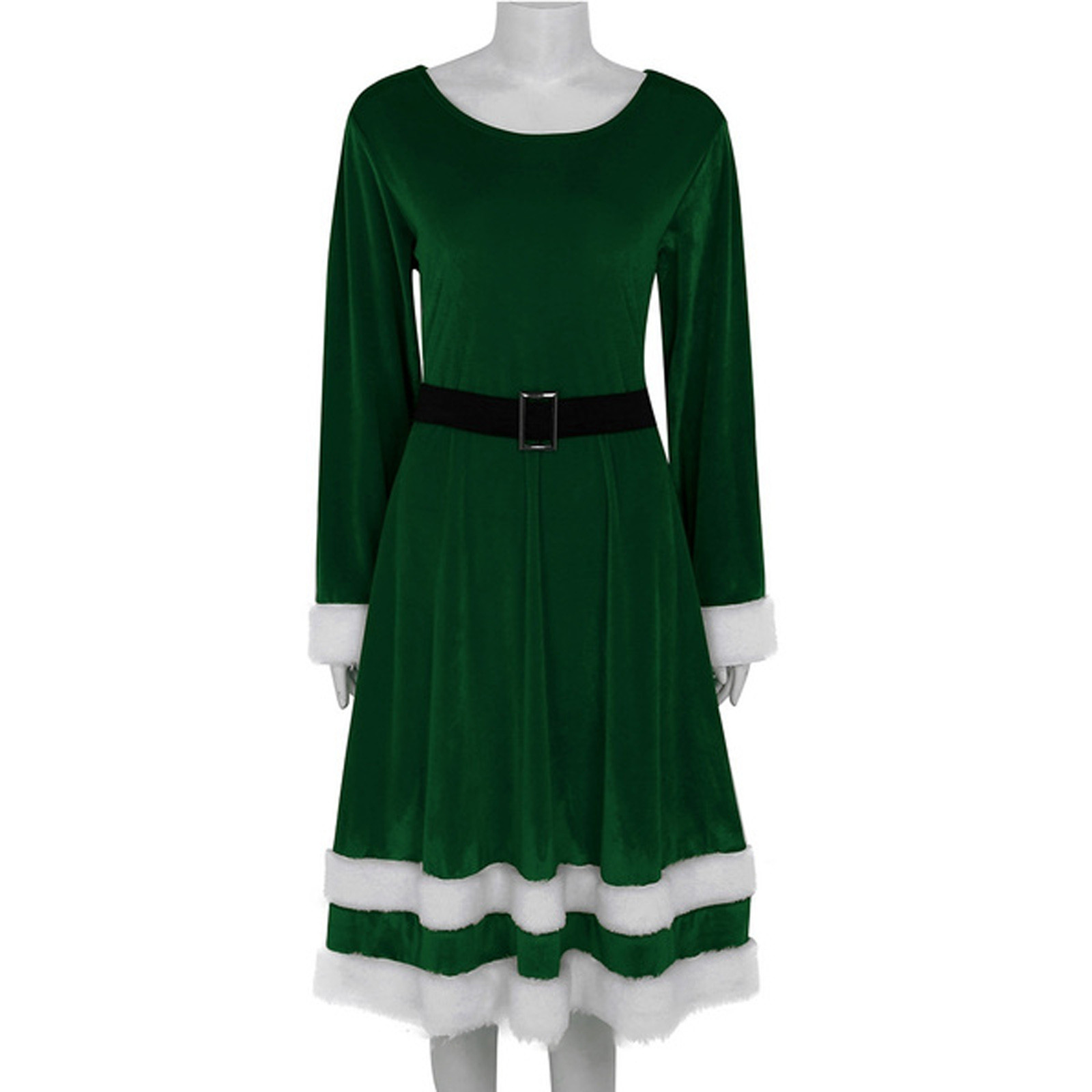 Veludo, Vestidos De Festa De Natal, Verde,