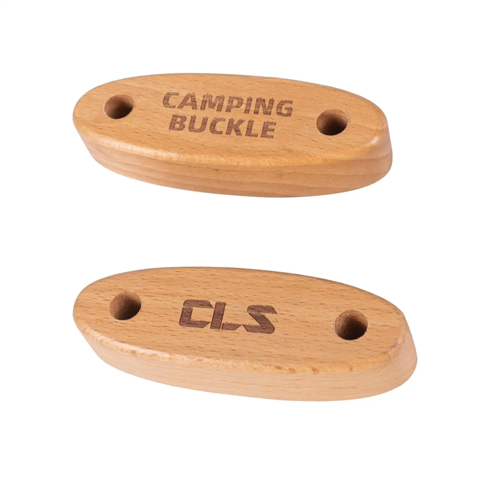 2Pcs Wood Wind Rope Buckles Wind Rope Stopper Strong Tent Cord Tightener