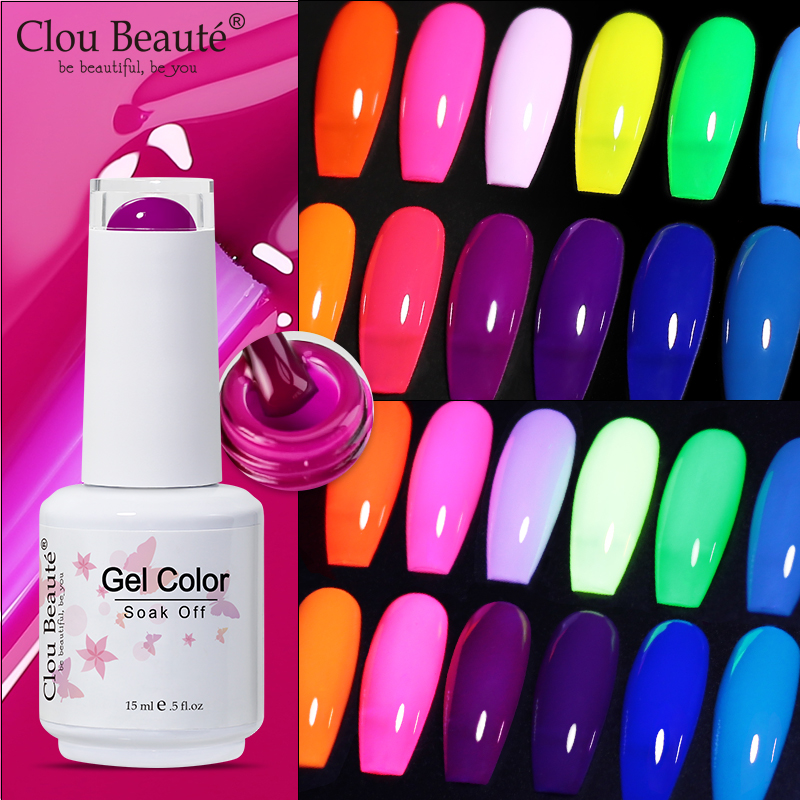 Best of Clou Beaute Solid Gel Nail Polish 15ml Milky White Neon Green Color Gel Varnish Soak Off Gel Polish Nail Art Semi Permanent Nail Reviews & Tips