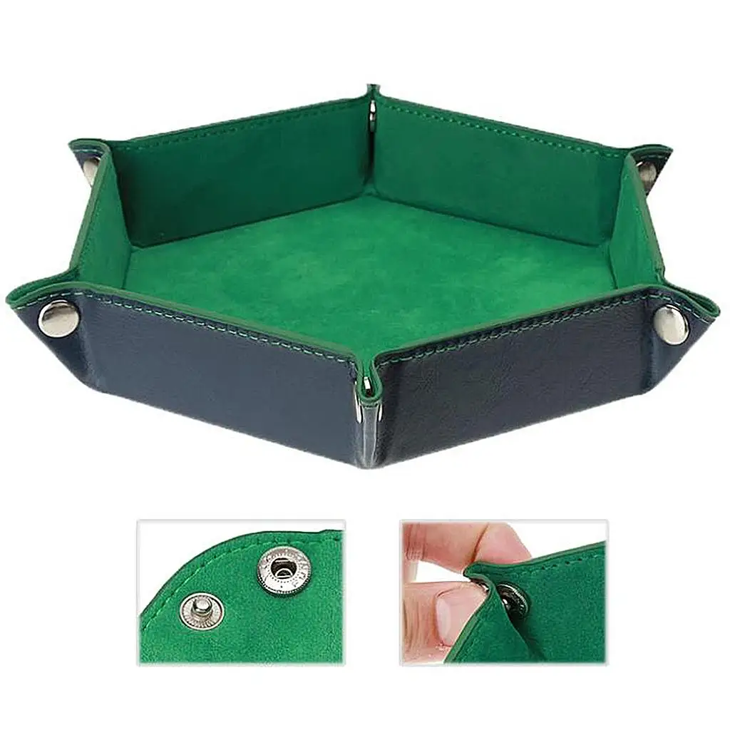 Foldable Dice Tray Tabletop Holder Storage Box Rolling Dice Board Games