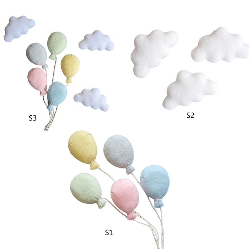 Neugeborene Foto posiert Requisiten Wolke/Ballon Filz Baby Fotoshooting Requisiten schöne Foto posiert Ausrüstung Säugling Foto Hintergrund a2ub – Detail 6