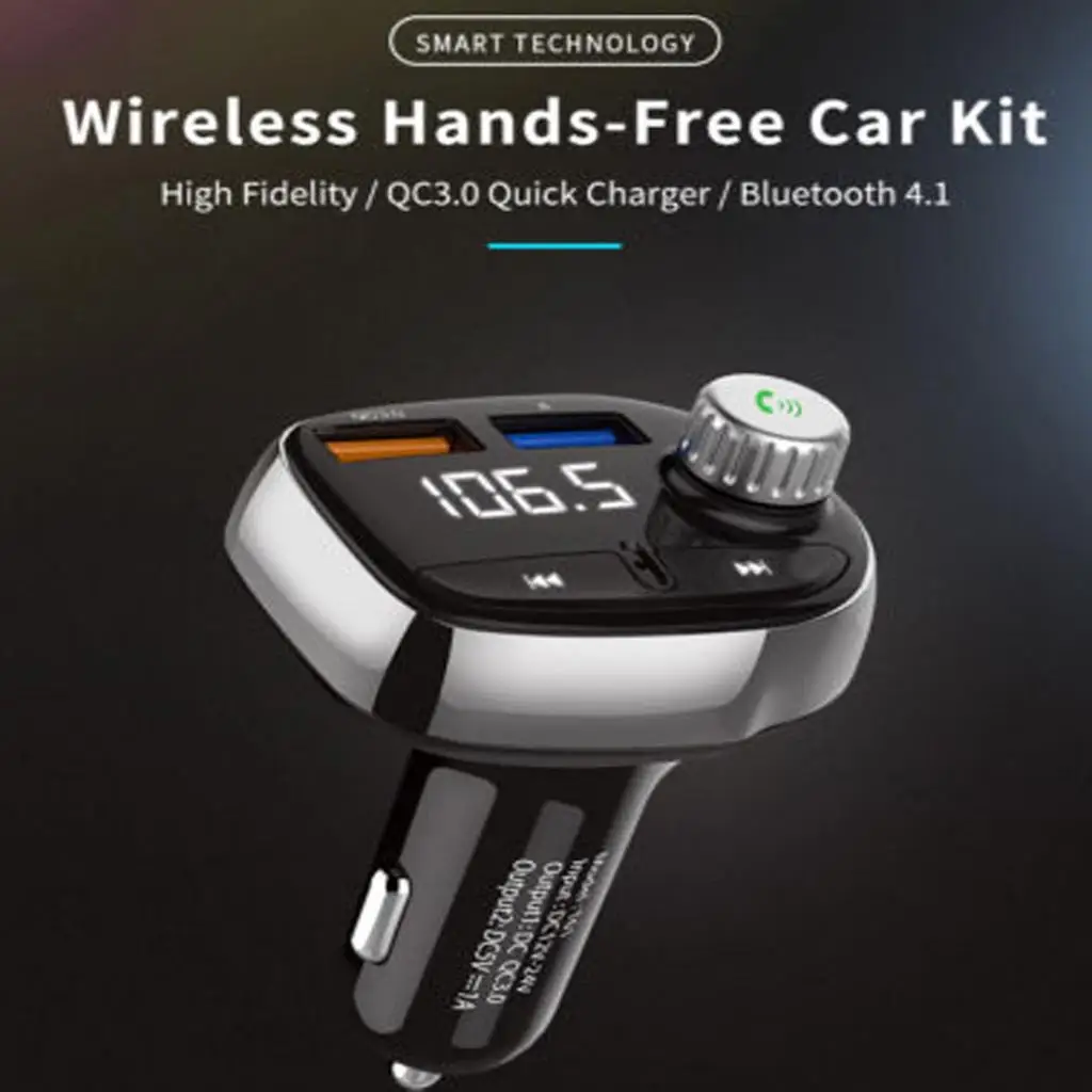 Premium Wireless Bluetooth Car FM  MP3 Player 2x USB Adapter
