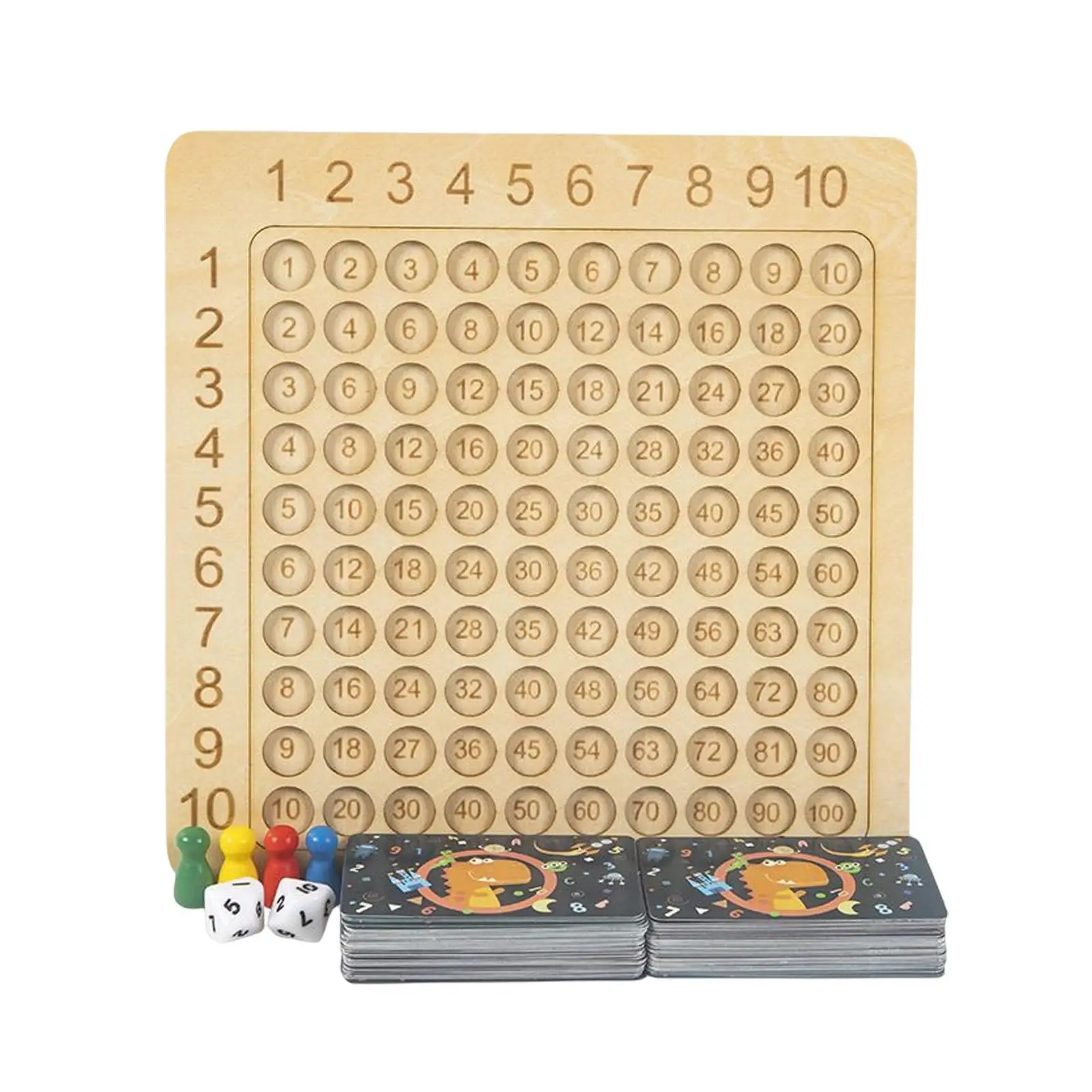 Math Multiplication Blocks Board Blocks Board Gift Wooden Toys Educational Child