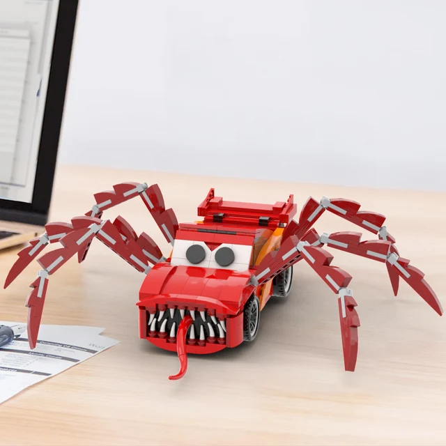 Buildmoc horrores jogo choo-choo charles blocos de construção definir  aranha trem ferroviário trilha figuras animais tijolos brinquedos presentes  de