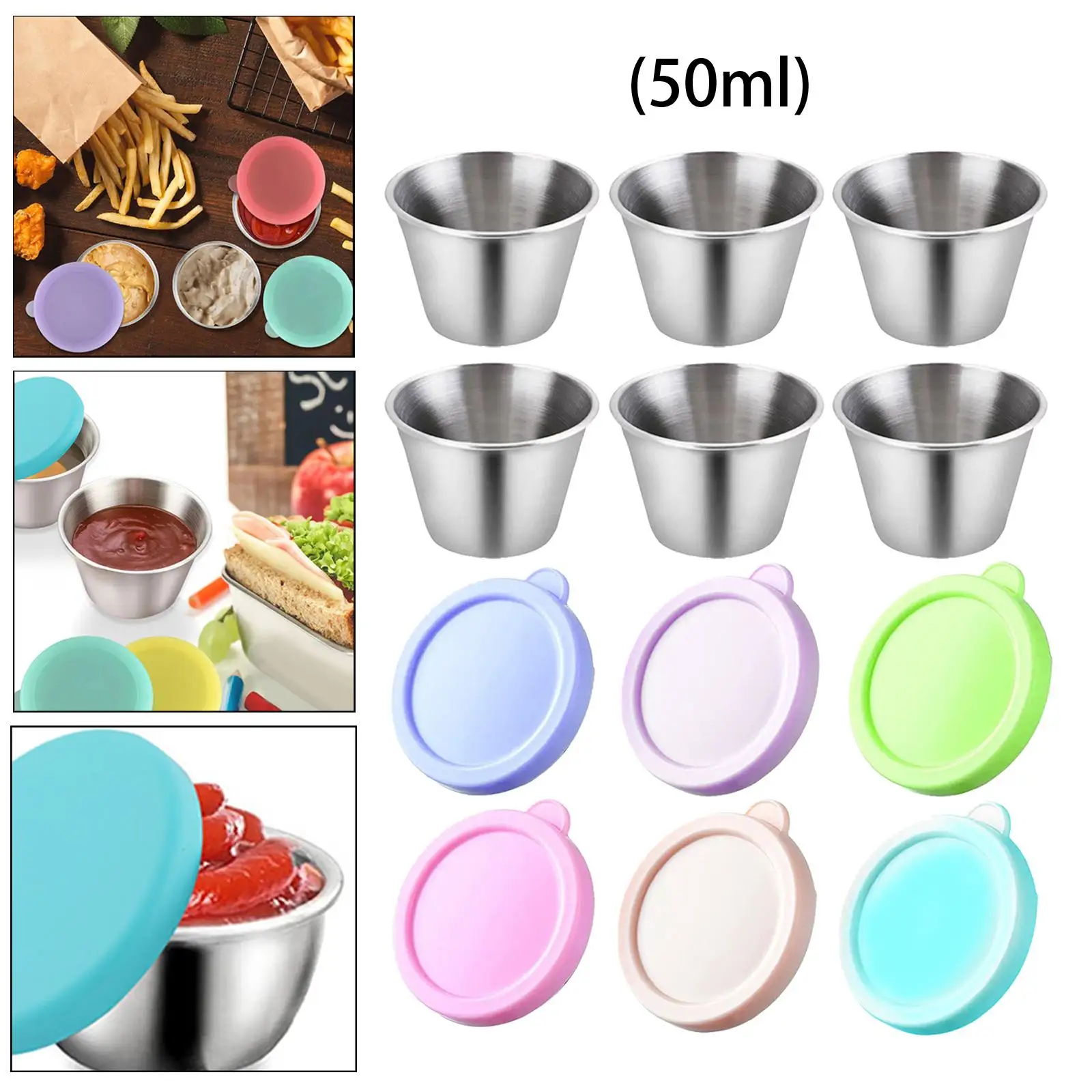 Multifunctional Vinegar Sauce Cup Saucepan Condiment Containers for Tea Sauces Melting Chocolate Fries Dipping Sauce