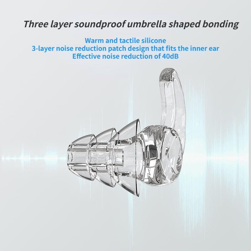1 Pair Silicone Sleeping Spiral Ear Plugs Sound Insulation Ear Protection Earplugs Anti-Noise Plug for Travel Noise Reduction