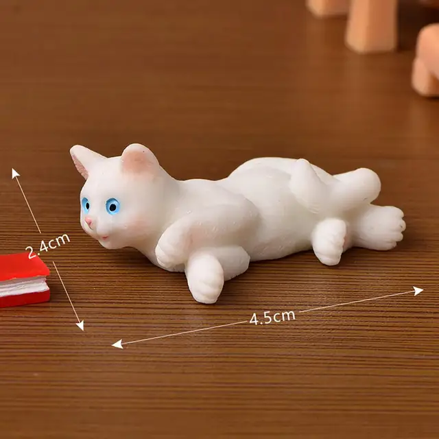 Real-looking Great Cute Cat Figurines Display Toy Plastic Cat Ornament  Multi-purpose Kitten Accessories - AliExpress