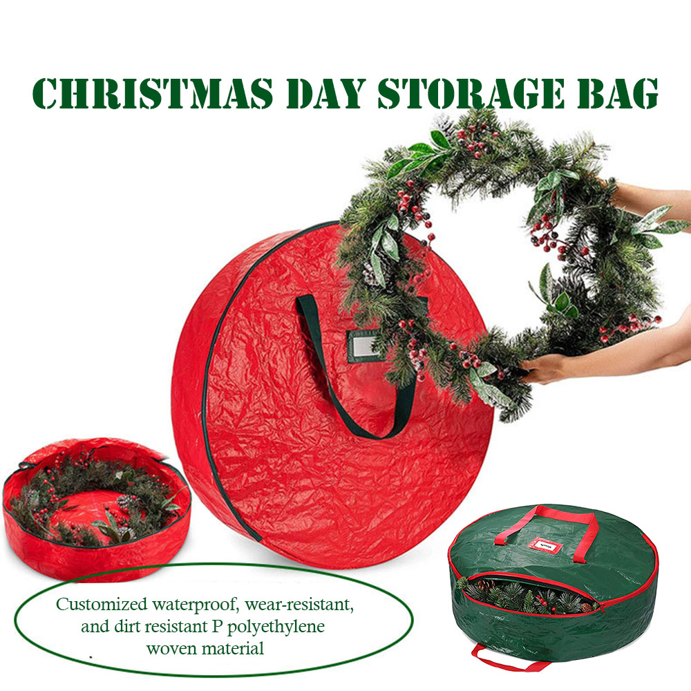 Weihnachts material festliche Aufbewahrung tasche Festival Girlande Aufbewahrung tasche mit großer Kapazität für den Außenbereich – Detail 5