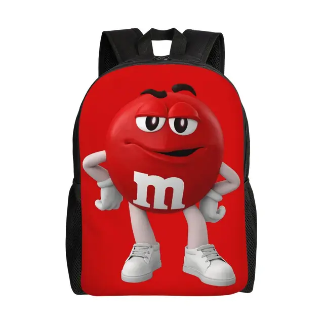 M&M Candy Characters Logo Laptop Backpack Men Women Fashion Bookbag for  College School Students Cartoon Chocolate Bag - AliExpress