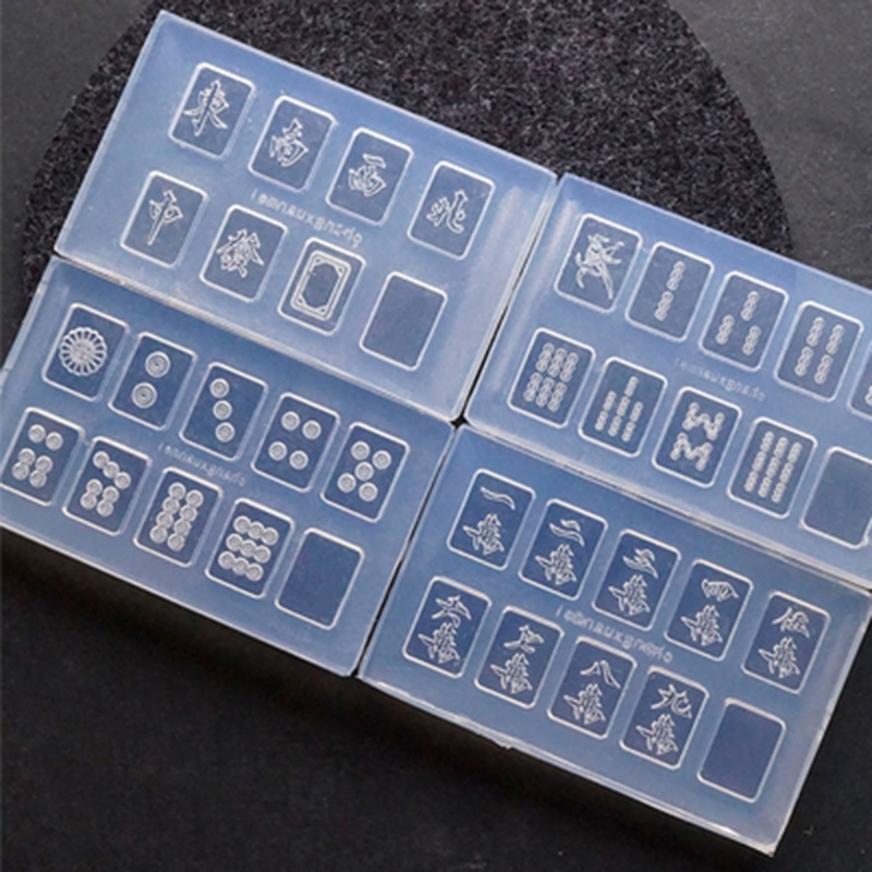 R3MC Resin Casting Molds Resin Silicone Mold DIY Craft Project Mahjong Nail Moulds