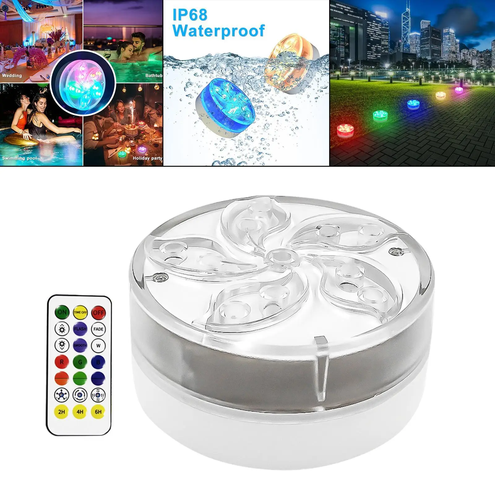 RGB Underwater LED Decor IP68 for Fish Tank Lawn Outdoor Indoor