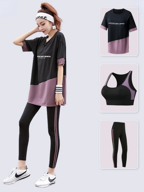 Track Suit Ladies Summer New Gym Running Sports Loose Large Size