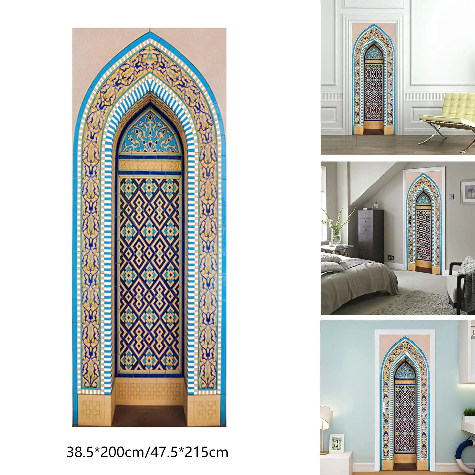 PVC Door Frame Door Sticker Art Mural Wallpaper for Bedroom Home Art Decor