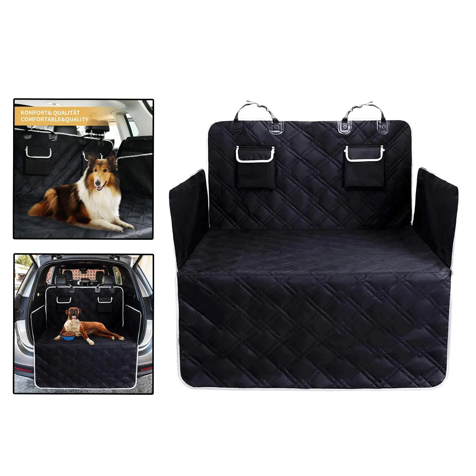 Dog Back Seat Cover Waterproof Scratchproof Nonslip Hammock for Backseat Against and Pet Seat Covers & SUVs