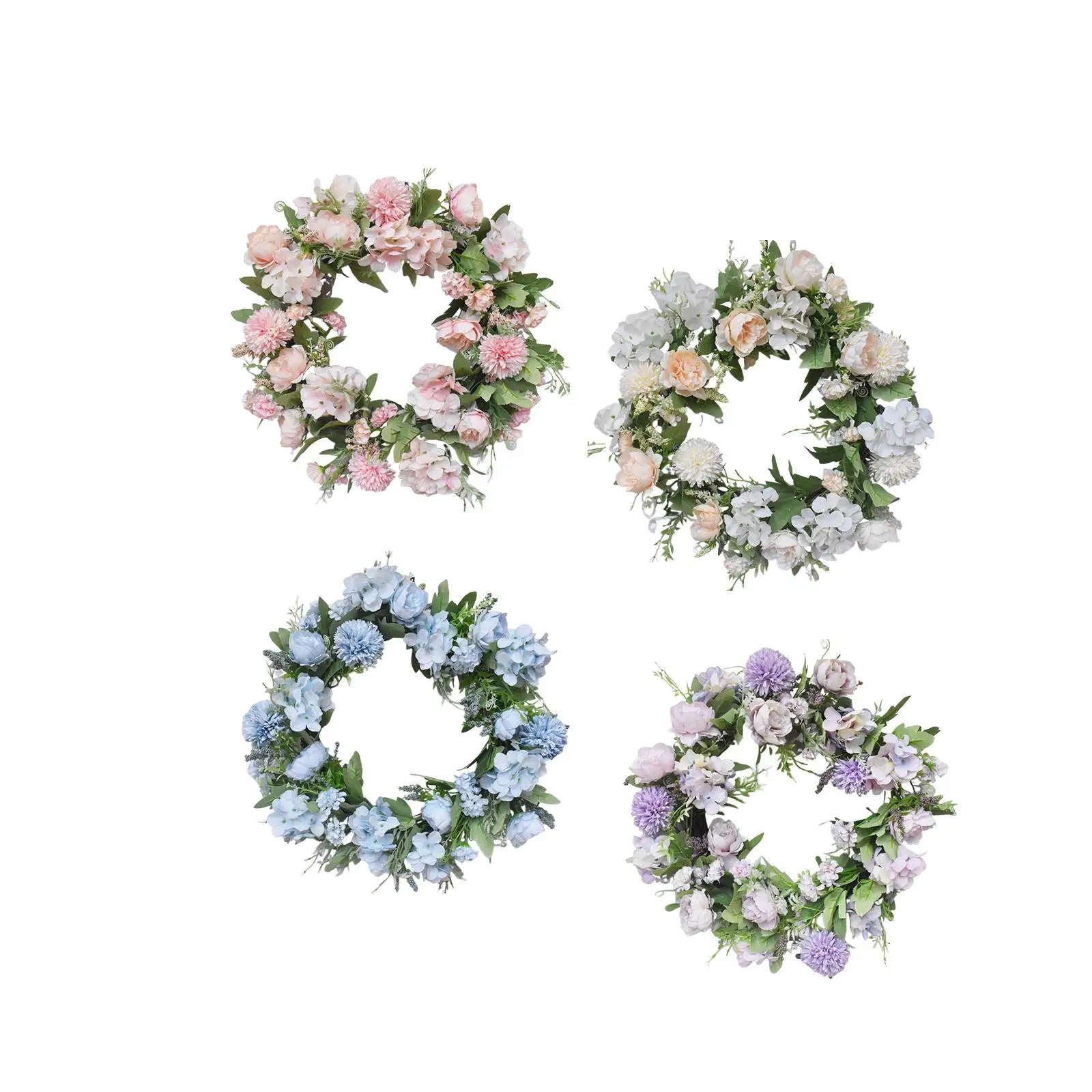 Artificial Wreath Rustic Spring Summer Wreaths for Wedding Outside Indoors