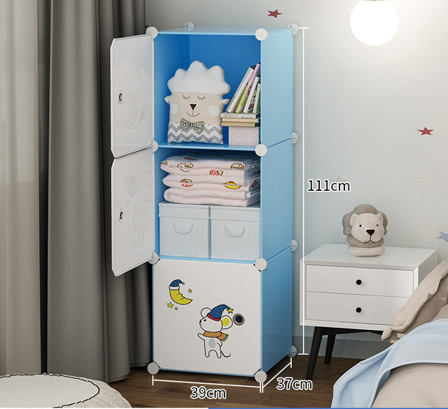 Hot selling 6 Cubes With Patterned door Plastic Closet Wardrobe