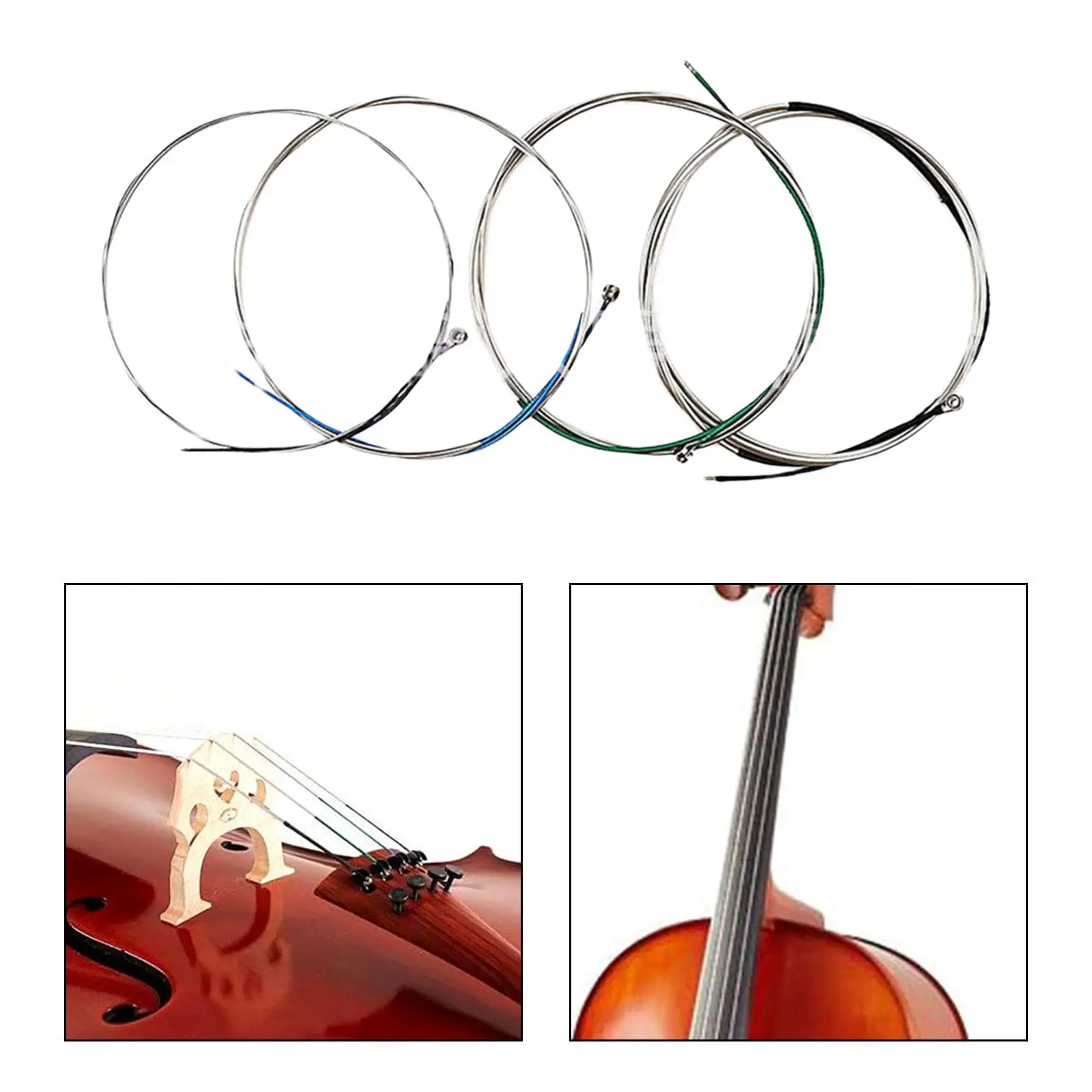 1 Set Cello Strings Metal Durable DIY Supplies for Beginners Enthusiasts