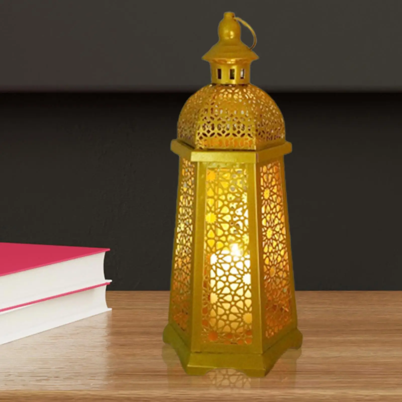 Desk Lamp Iron Moroccan Lantern Light Fairy Lights for Wedding Party Bedroom