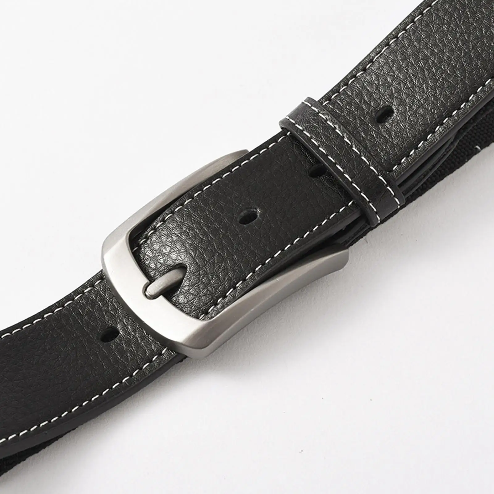 Men Belts Black Lightweight Versatile Stylish Casual 43inch Length Pin Buckle Waist Band for Street Pants Wedding Party Cosplay