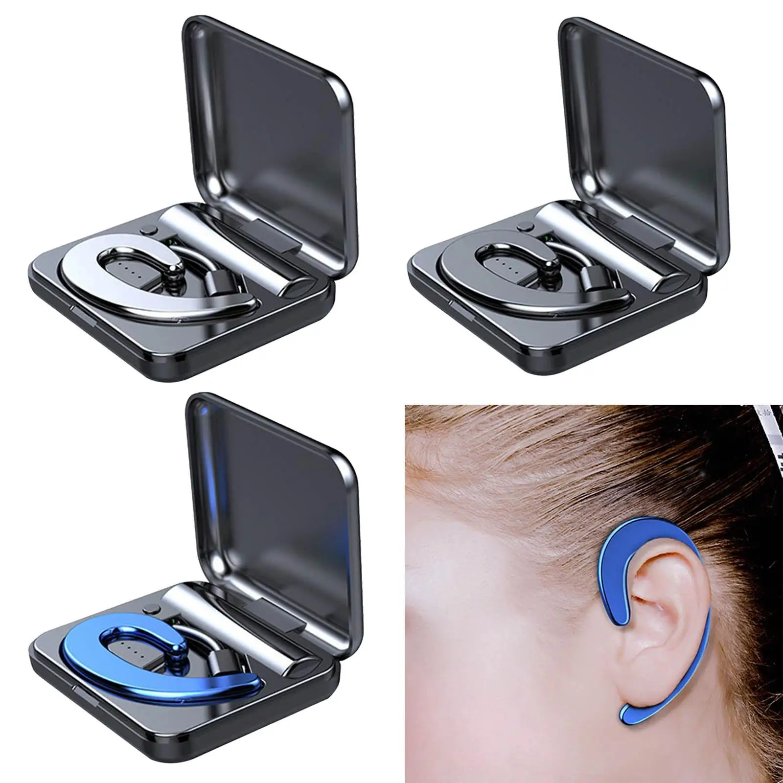 Ear Hook Bluetooth Earphone Bone Conduction Headphones Non Ear Plug Headset for Sports