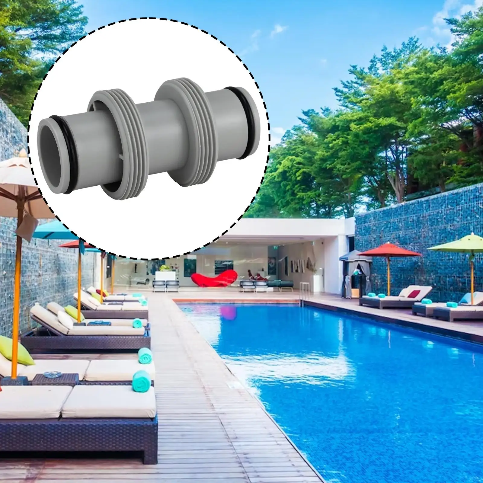 1.5 to 1.5 Pool Converter Hose Adapter Connector Pool Drain Adapter Replacement