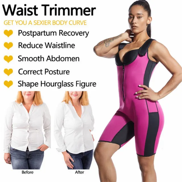 Neoprene Suit For Women Full Body Shaper Sport Sweat Sleeveless Adjustable  Strap Sauna Waist Trainer Bodysuit For Weight Loss