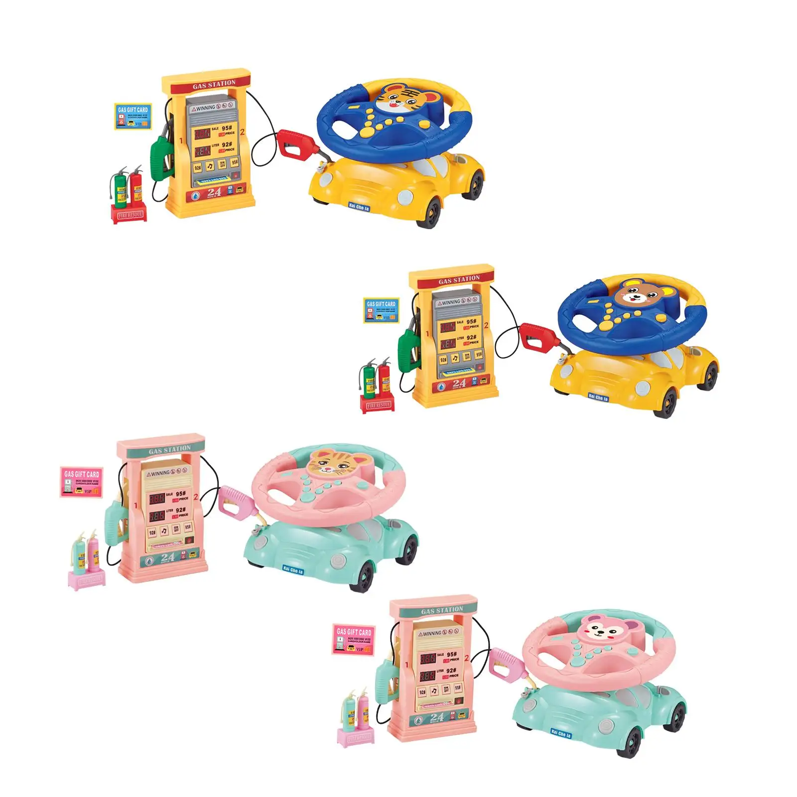 Simulation Gas Station Toy Pretend Play Interesting Sound for Creative Gifts