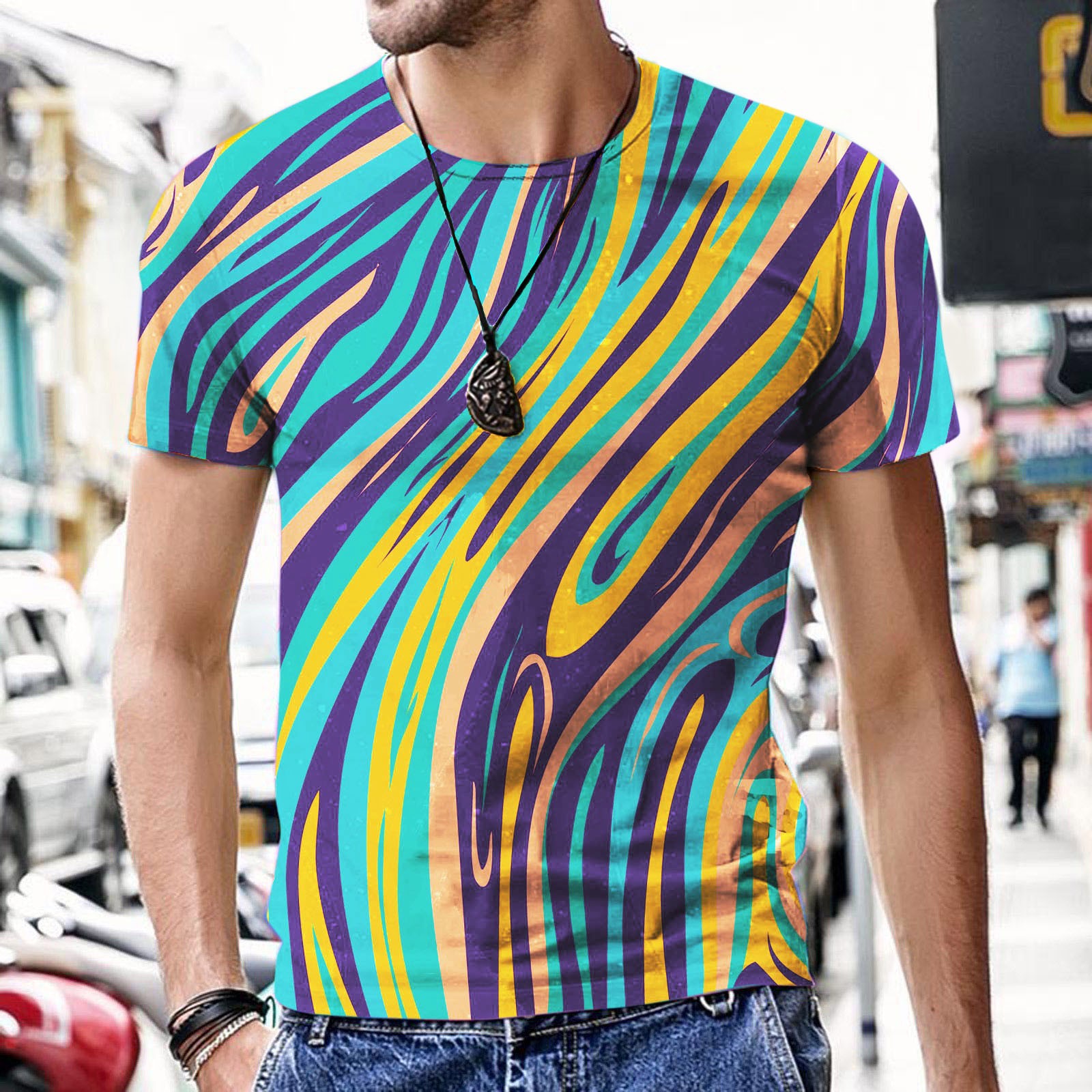 Men's Long Sleeve T Shirts Men Fashion Summer Casual Printed Round Neck Top  Short Sleeve T Shirt - купить по выгодной цене | AliExpress