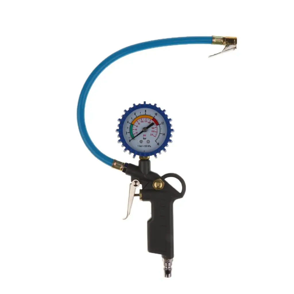 Multi-function Tire Inflator With Gas-Pressure Gauge for Universal