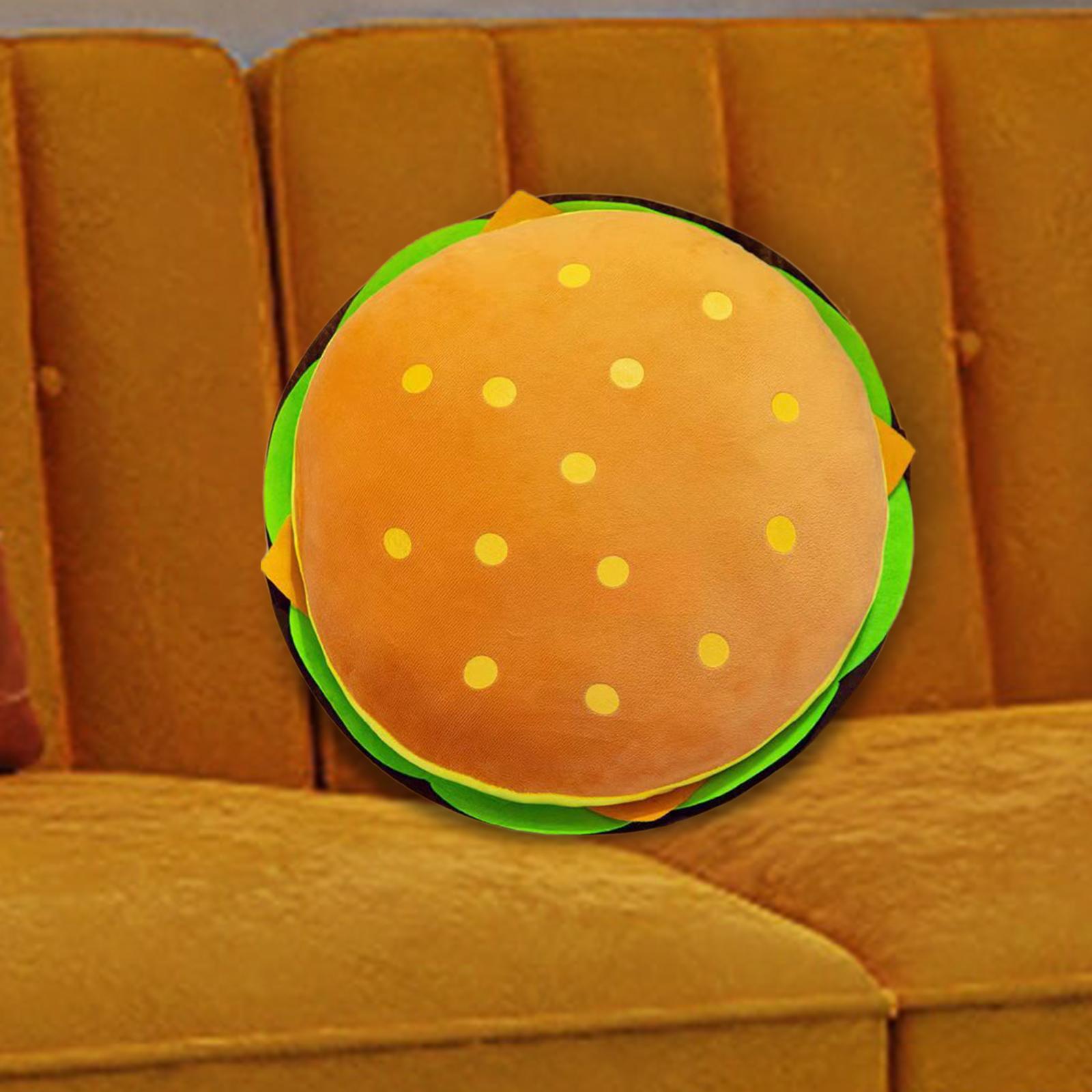 Cheeseburger Plush Toy Cushion Livingroom Hugging Toy Sofa 40cm Office Bedroom Hamburger Stuffed Pillow for Bedding Car Boy Girl