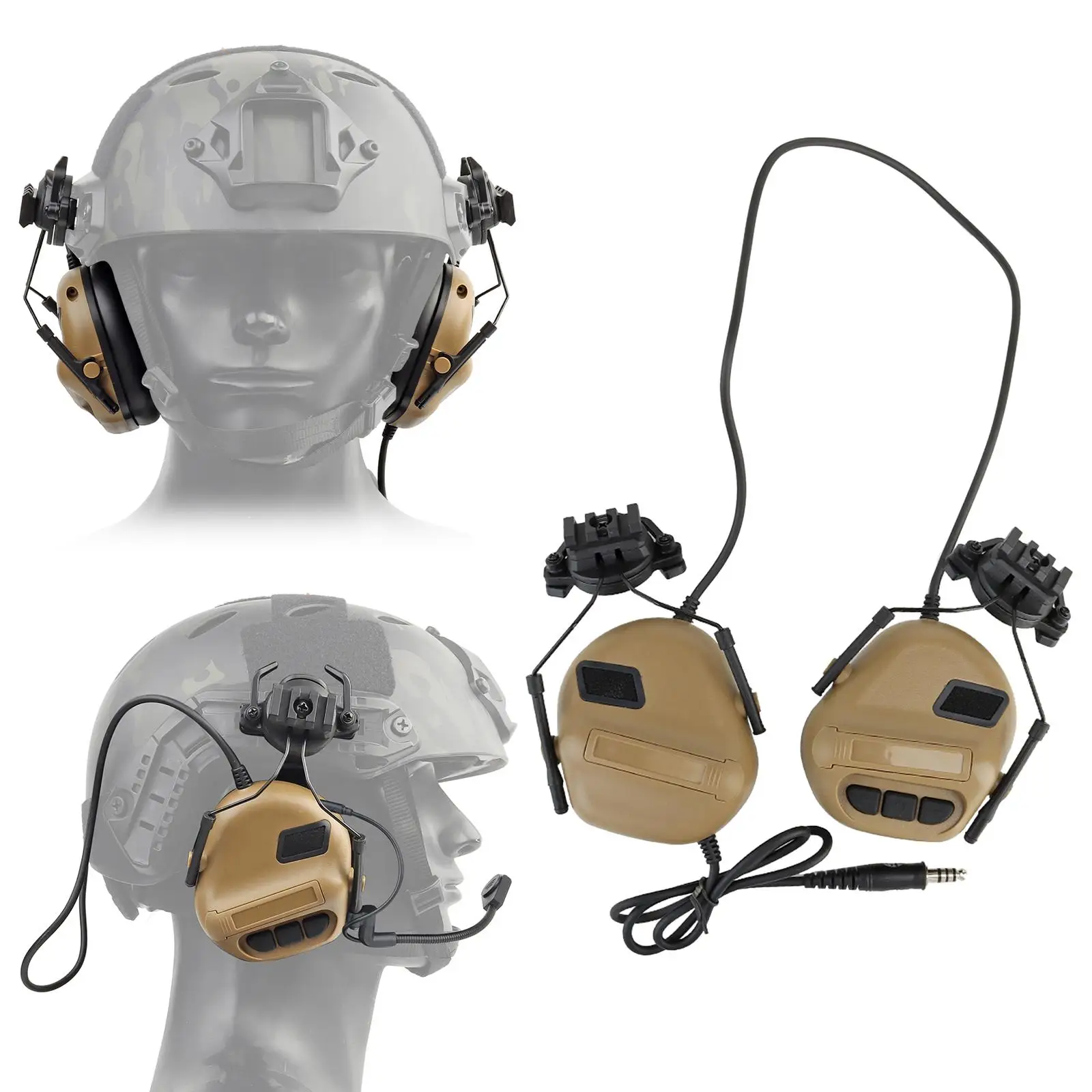 Foldable Ear Muffs Noise Cancelling Protective Headset Adjustable Nrr 21dB Ear Defender for Hunting Team Activities Mowing