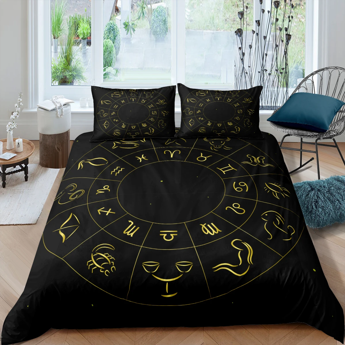 Home Textiles Luxury 3D Tarot Duvet Cover Set Pillowcase Constellation Bedding Set Queen and King Size Comforter Bedding Set
