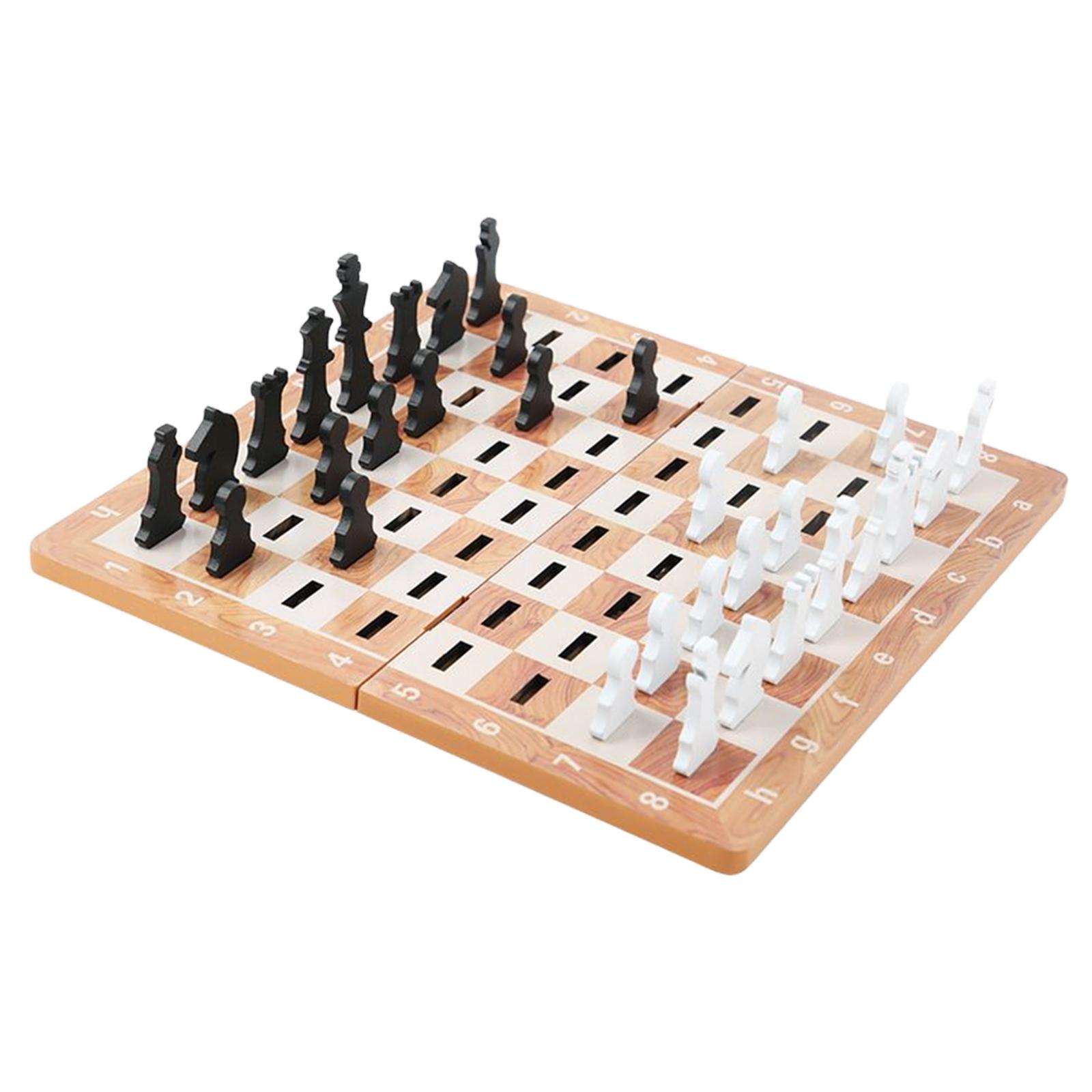 Portable Chess Set Indoor Play Game Party Game, Classic Board Game Travel Chess, for All Levels Beginner Children Kids, Chessmen