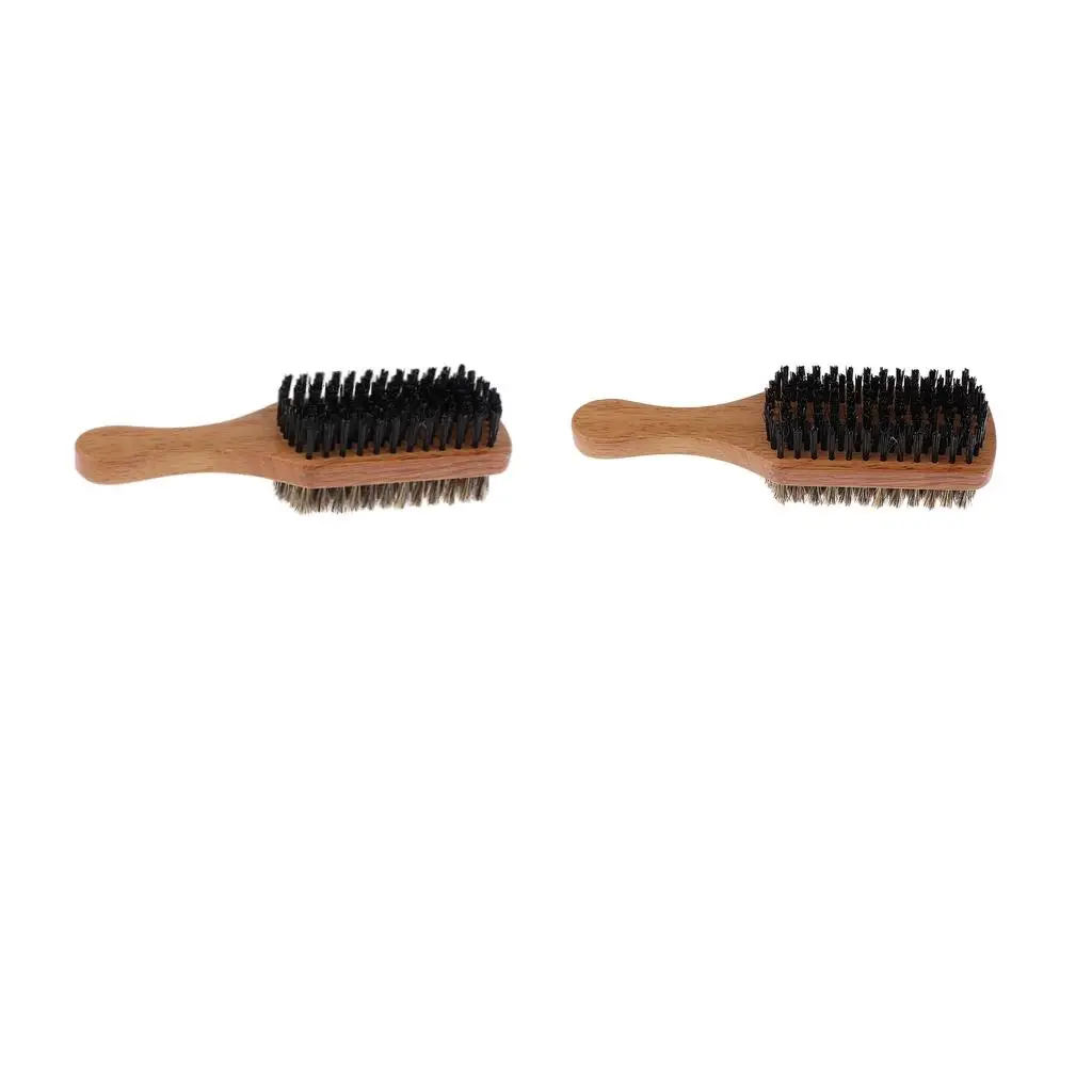 2pcs Soft Bristles  Hair Brush For Thick &  Or Beard Medium Size