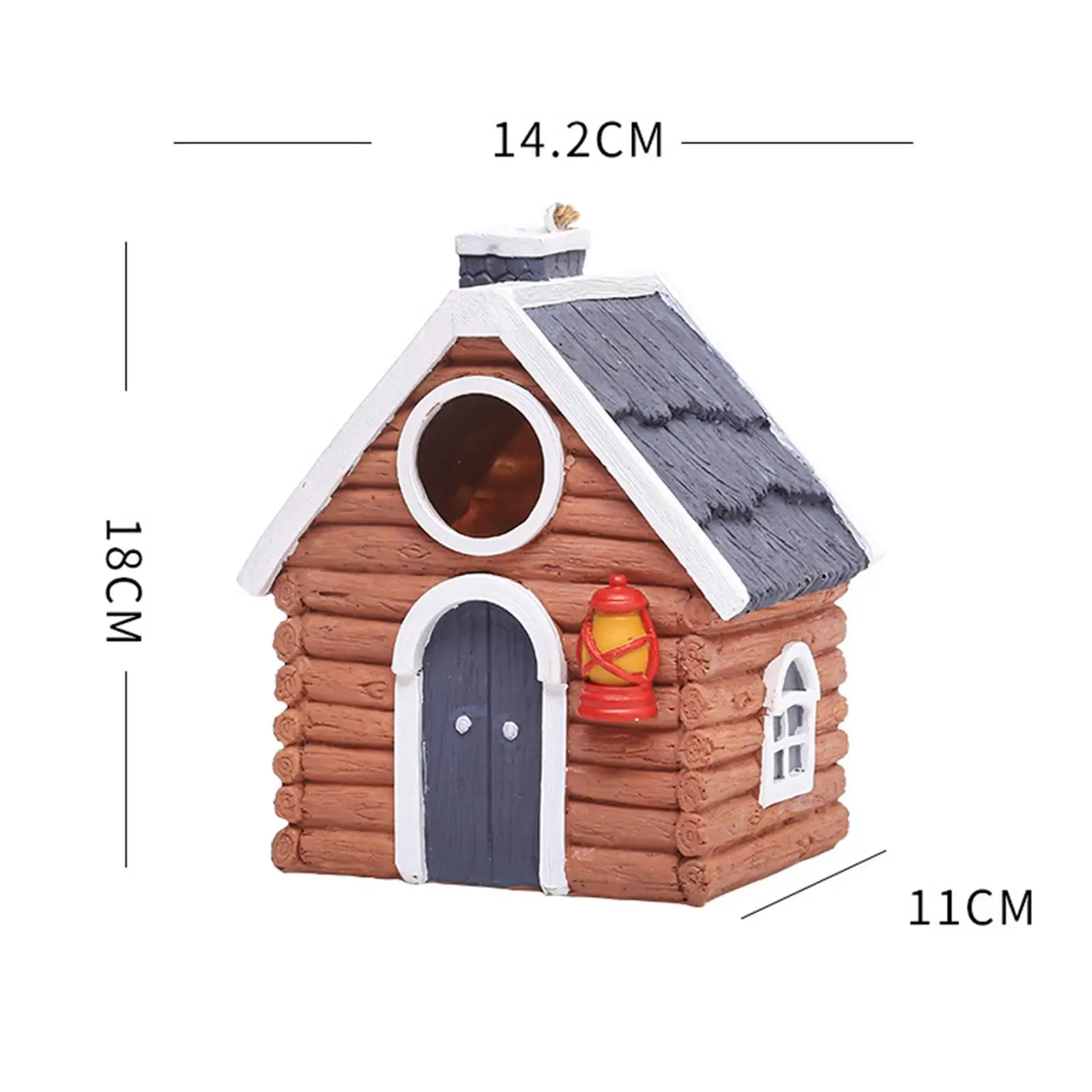 Bird House Rustic Bird Breeding Box Small Bird Rest Place Garden Decorative Cottage for Fence Garden Backyard Trees Yard