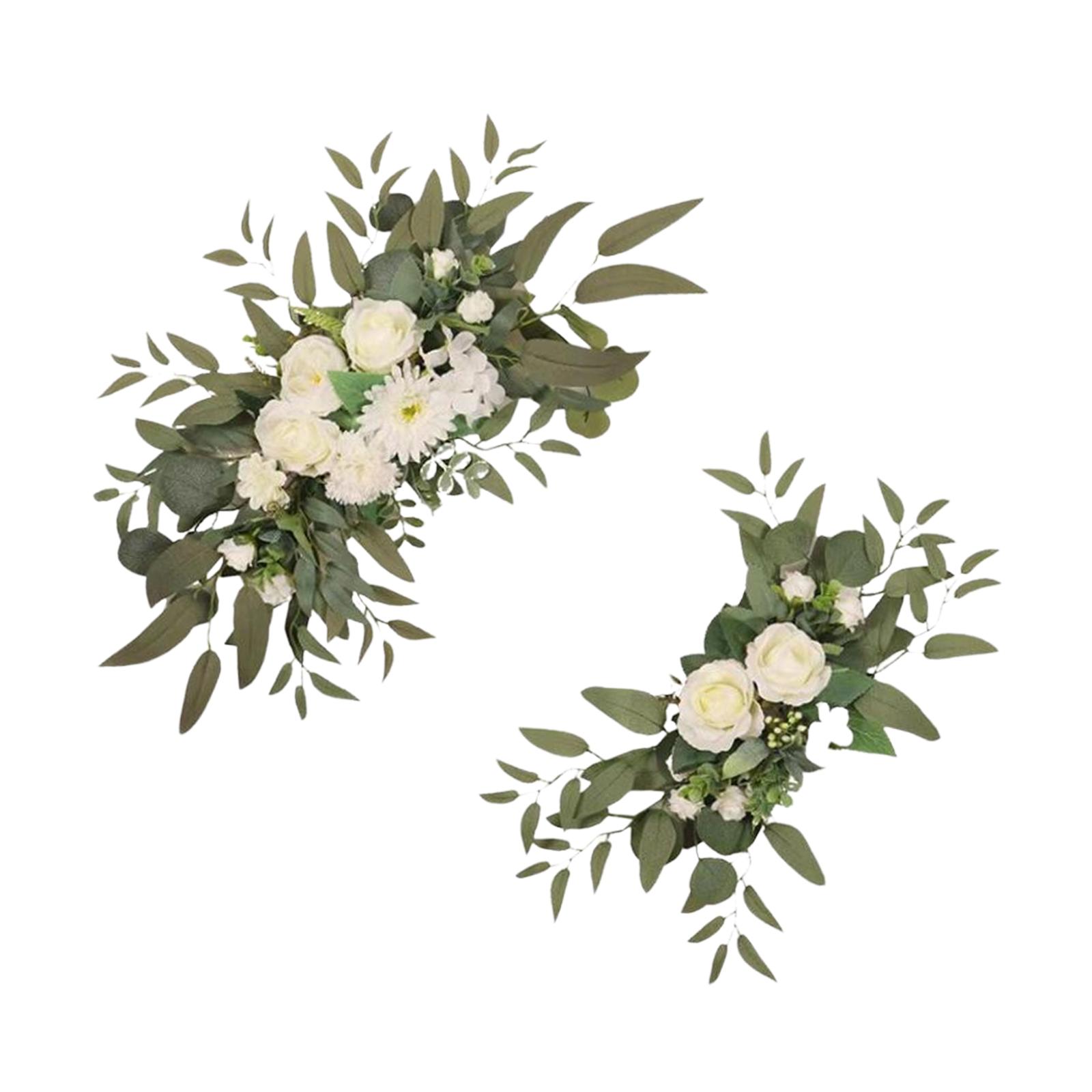 2 Pieces Wedding Arch Flowers Arrangements Weddings Floral Wreath