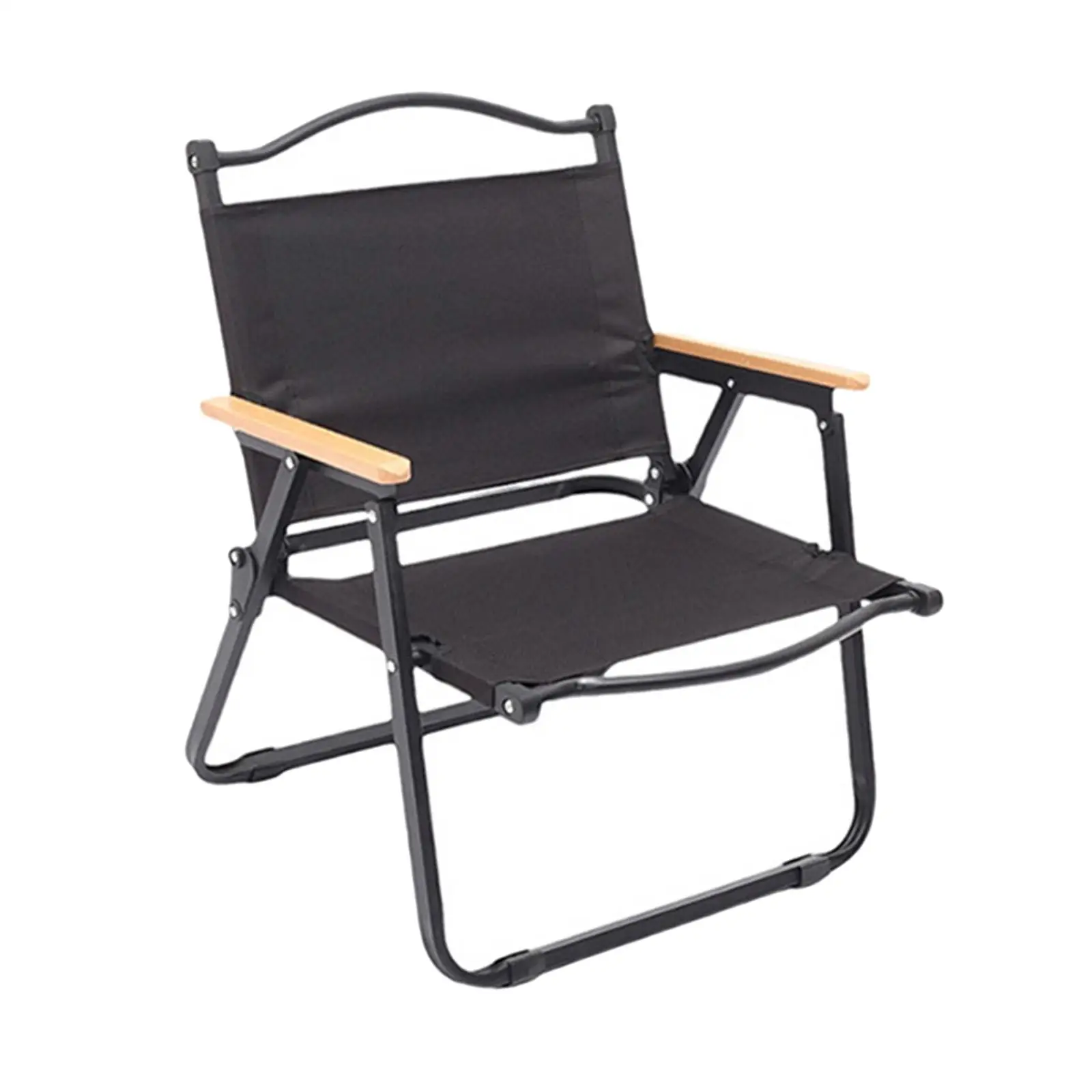 Camping Folding Chair Backrest Chair Lightweight Portable Holds 330lbs Heavy Duty Armchair for Park Concert Lawn Beach Garden