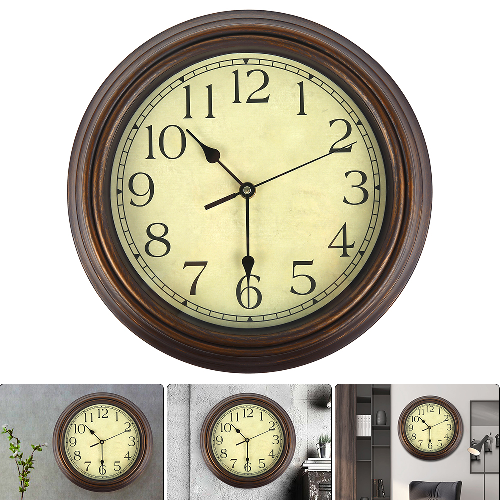 Description Picture 2 of itemWall Clock Large Retro Wall Clock Non Ticking Classic Silent Clocks Living Room Kitchen Bedroom Home Office Decoration