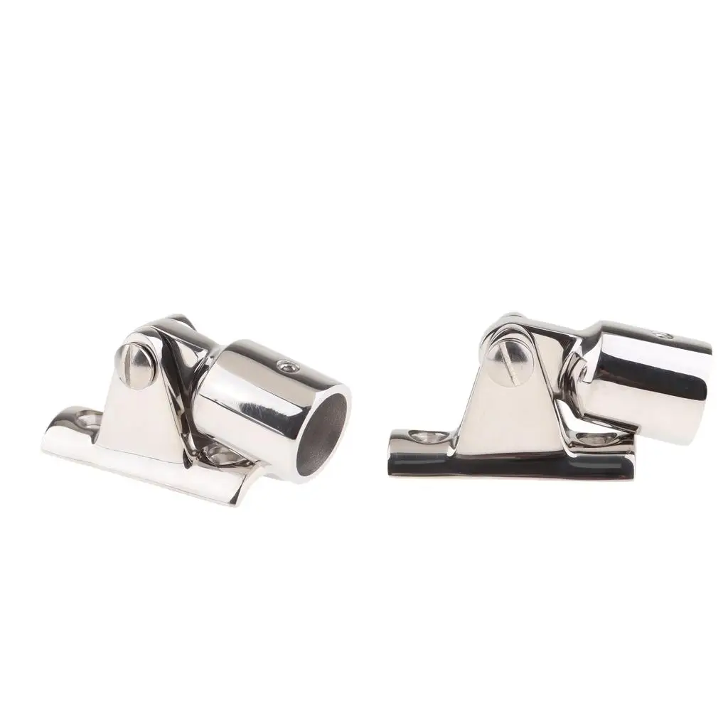 Polished Stainless  End Deck Hinge  Top Fitting Assembly 20mm